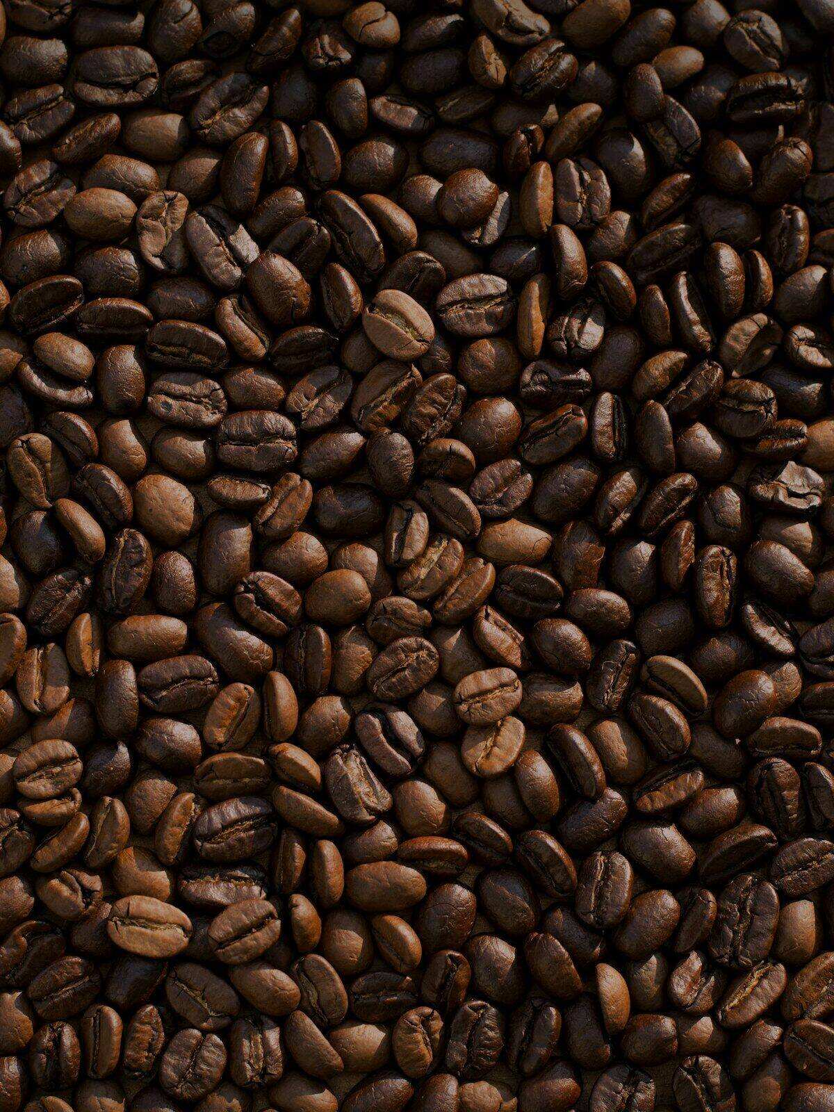 Dark roasted coffee beans behind the Espresso Dial-In hero